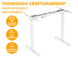 Table Top Height Adjustable Desk Frame Dual Motors
