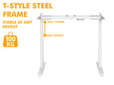 Table Top Height Adjustable Desk Frame Dual Motors
