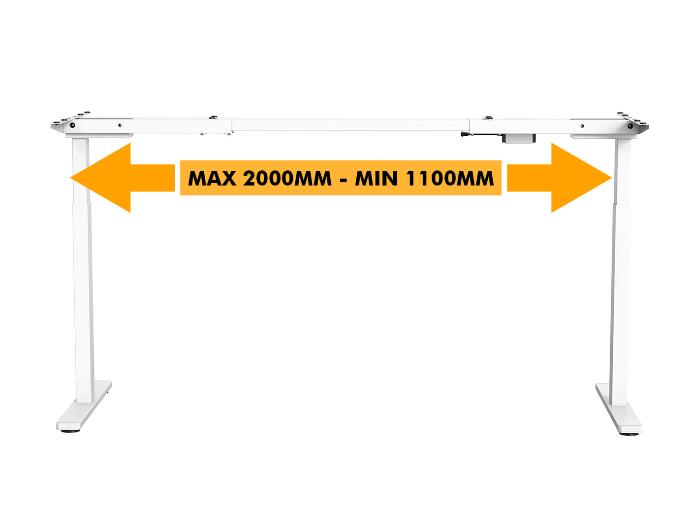 Table Top Height Adjustable Desk Frame Dual Motors