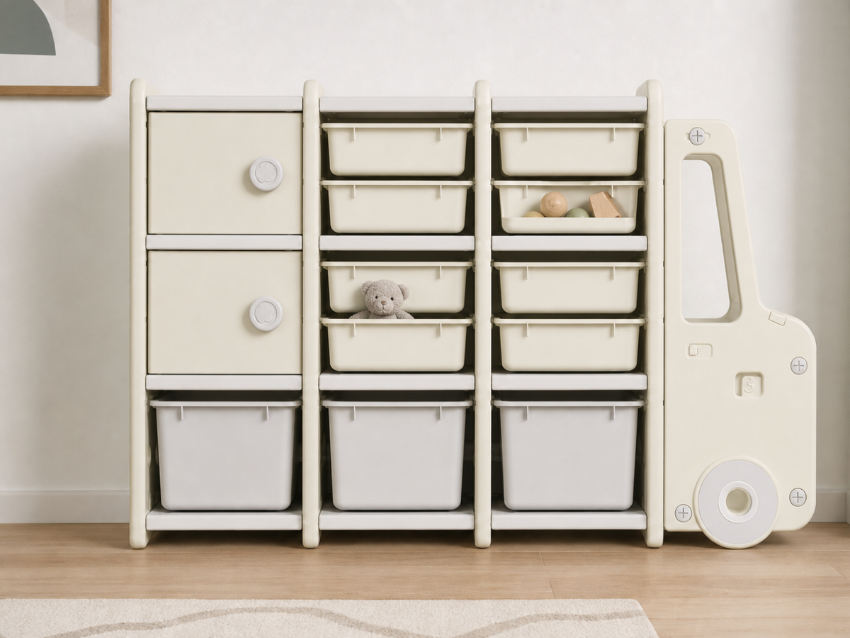 Car Shape Kids Toy Storage Shelf 3x3