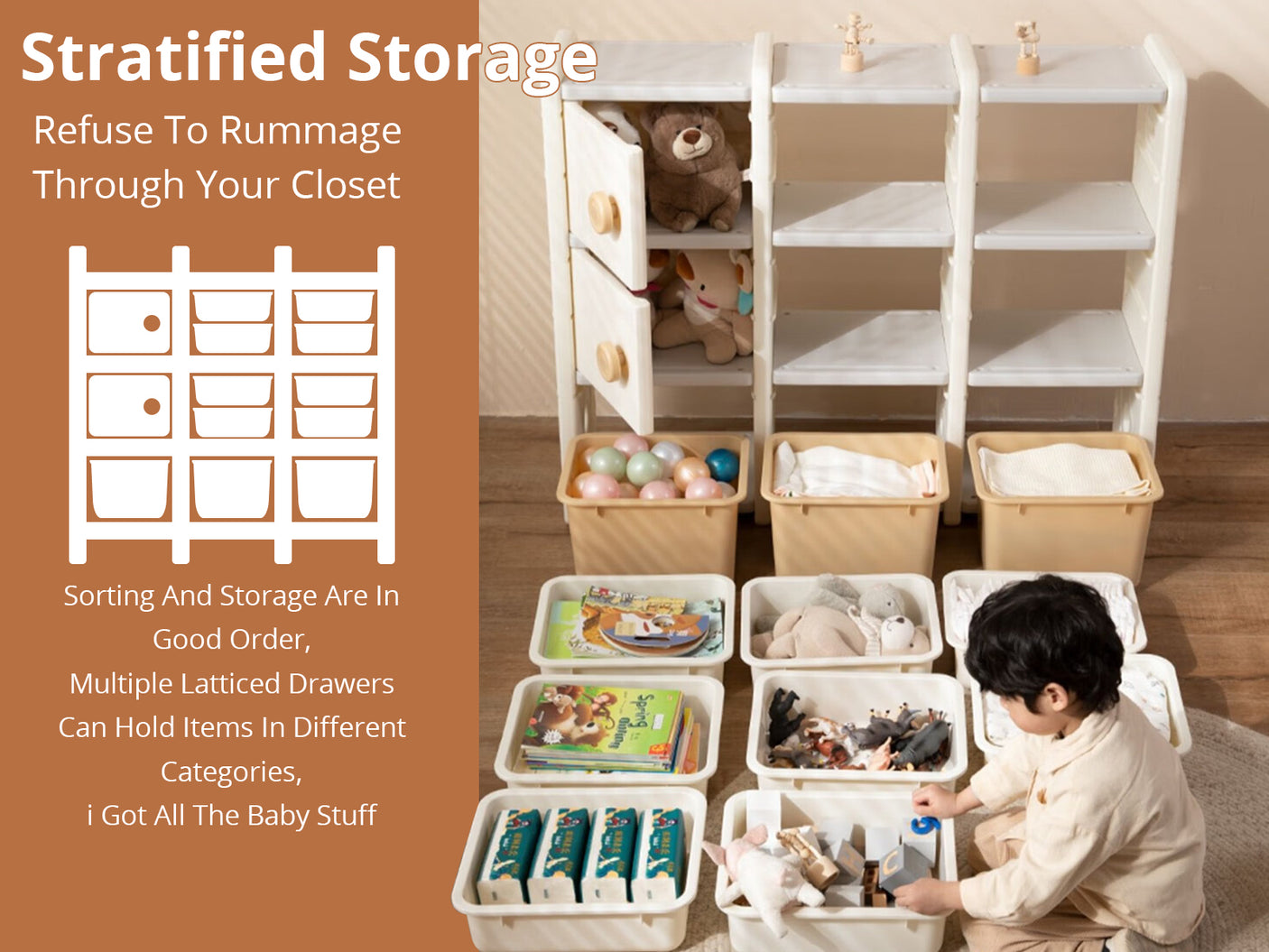 Kids Toy Storage Shelf