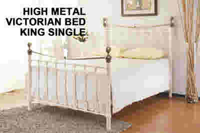Victorian High Metal Bed Frame – King Single