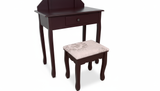 Dressing Table with Stool Brown - 74 cm