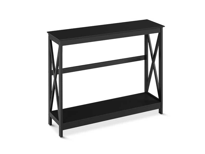 Console Table With Shelf - Black