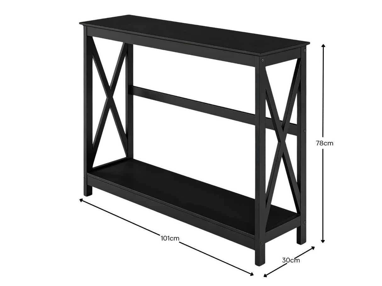 DS Console Table With Shelf - Black