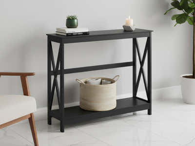 DS Console Table With Shelf - Black