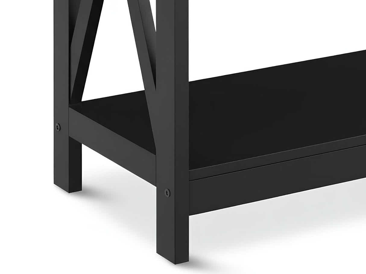 DS Console Table With Shelf - Black