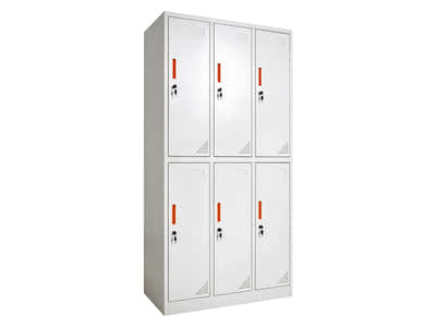 6-Door Locker - Creamy White