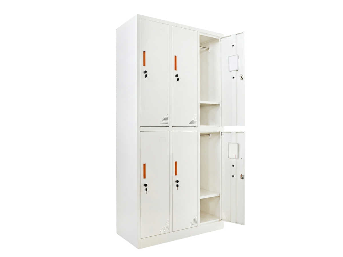 6-Door Locker - Creamy White