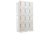 12-Door Locker - Creamy White