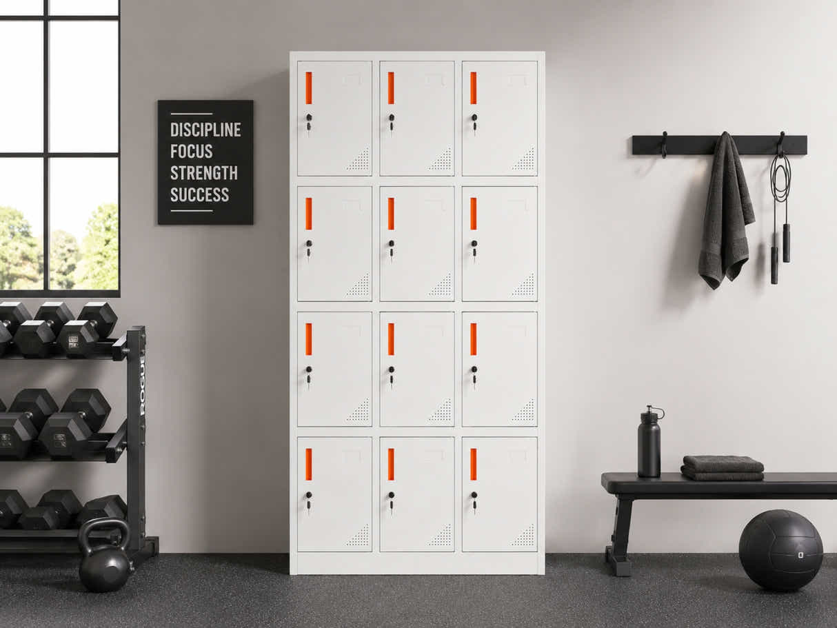 12-Door Locker - Creamy White