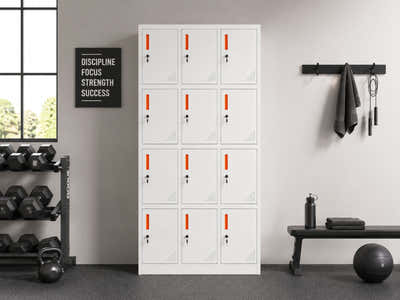 12-Door Locker - Creamy White