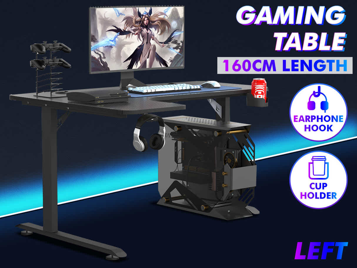 L-Shape Gaming Table (Left) - 160 cm