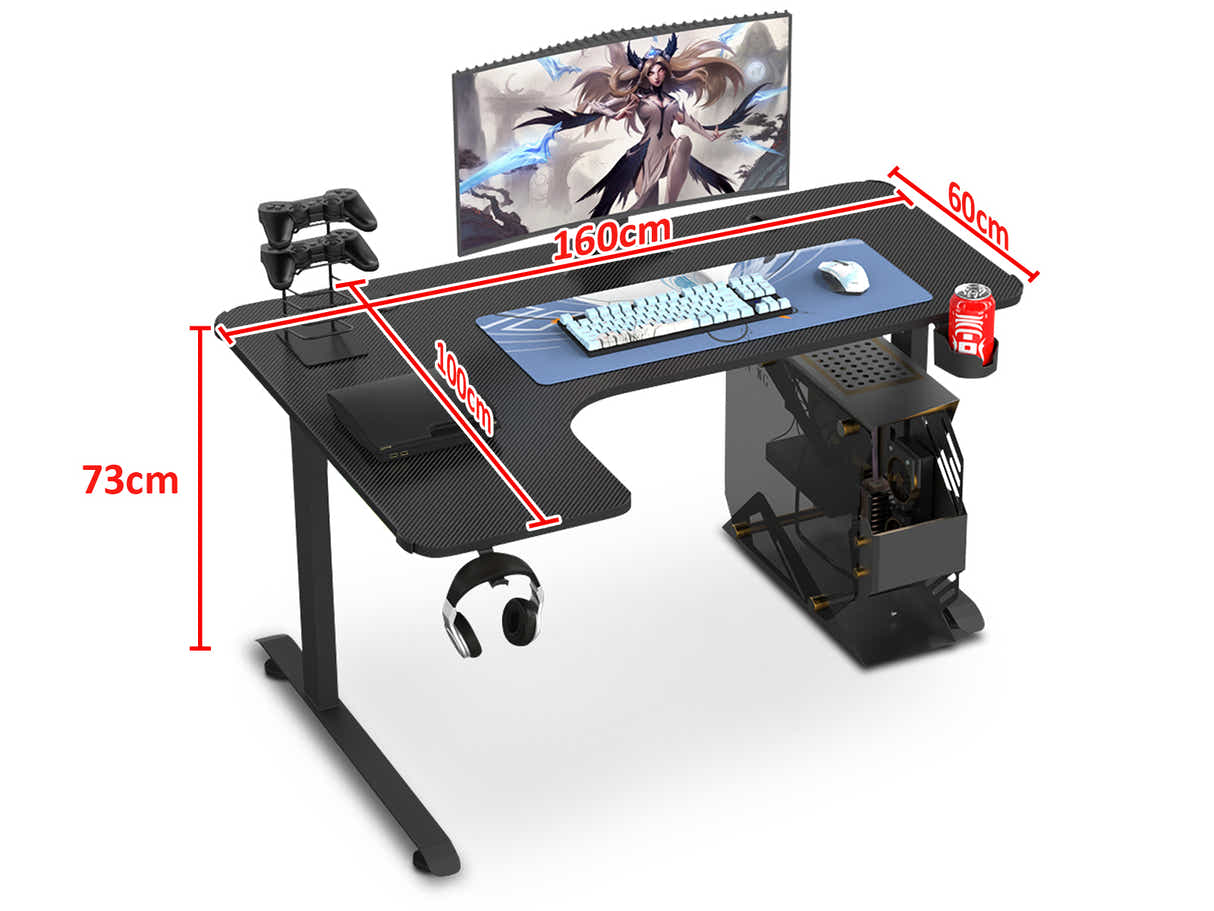 L-Shape Gaming Table (Left) - 160 cm