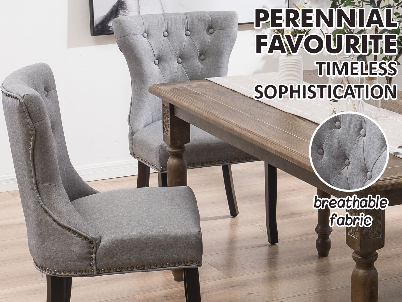 Dining Chair Grey X2