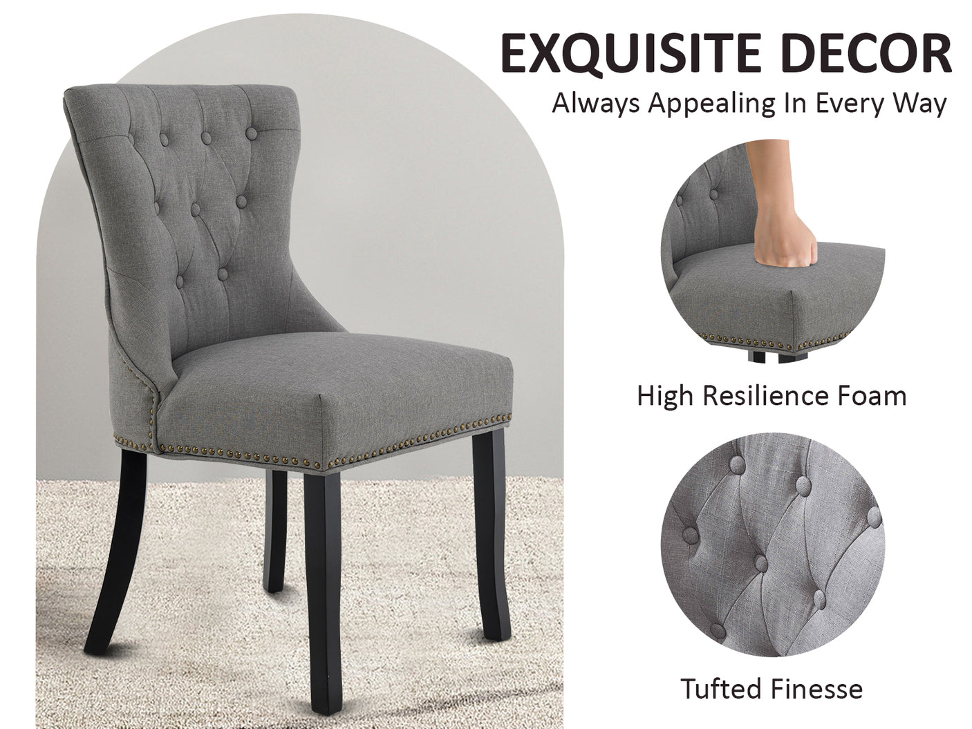 Dining Chair Grey X2