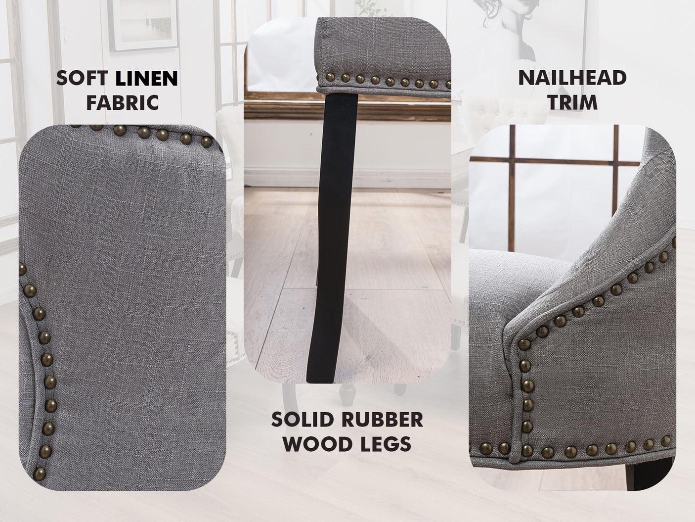 Dining Chair Grey X2