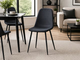 Axis PU Dining Chair Black - Set of 4