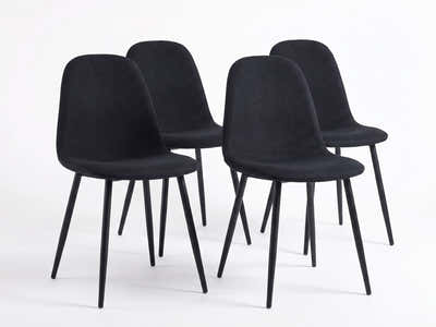 Axis PU Dining Chair Black - Set of 4