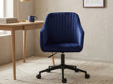Lilac Velvet Office Chair - Blue