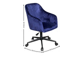 Lilac Velvet Office Chair - Blue