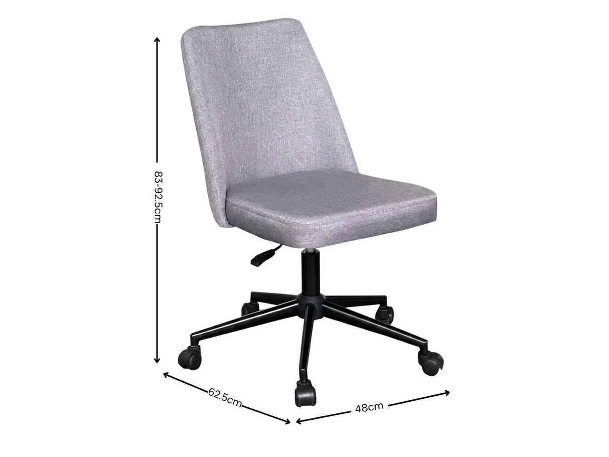 Buckley Linen Office Chair - Grey
