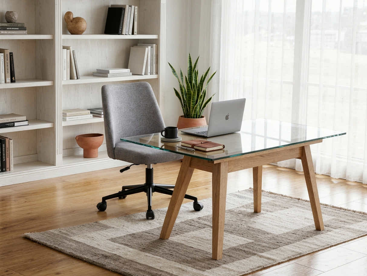 Buckley Linen Office Chair - Grey