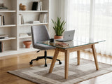 Buckley Linen Office Chair - Grey