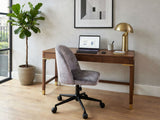 Dallin Velvet Office Chair - Grey