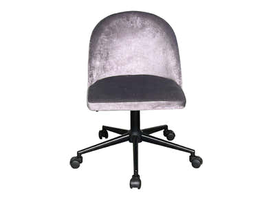 Dallin Velvet Office Chair - Grey