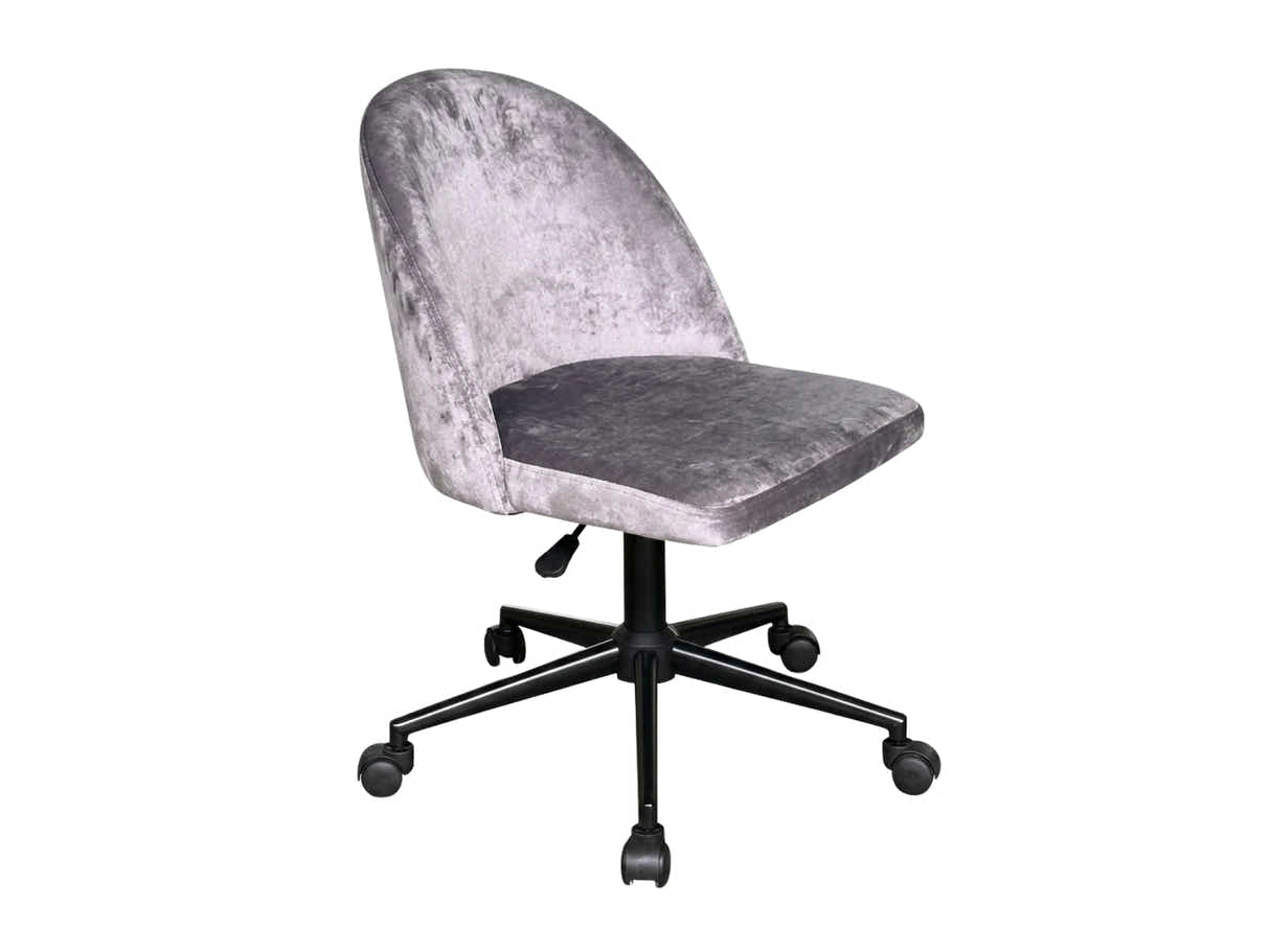 Dallin Velvet Office Chair - Grey