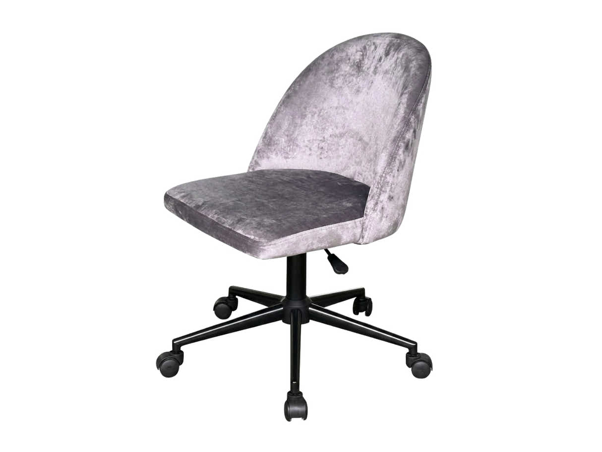 Dallin Velvet Office Chair - Grey