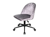 Dallin Velvet Office Chair - Grey