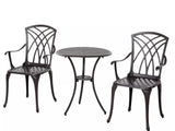 Armchair Bistro Set Black Alu