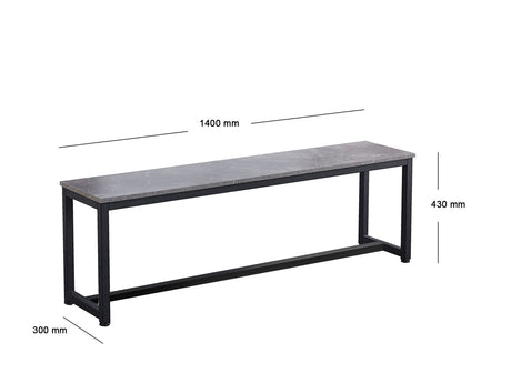 DS Marble Look Dining Bench Upgraded