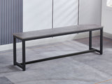DS Grey Marble Look Dining Bench - 140 cm
