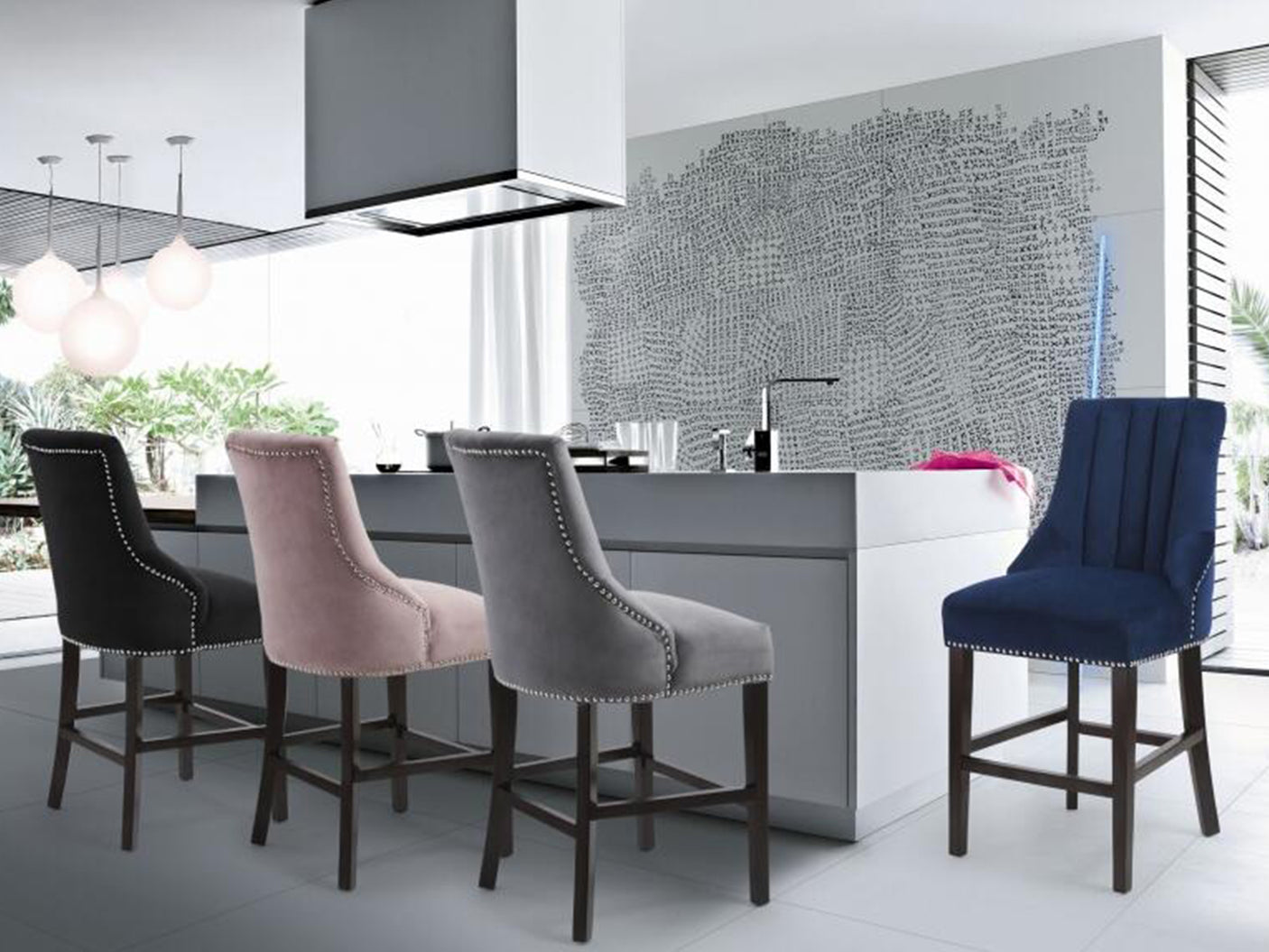 Bar Stools Dining chair grey