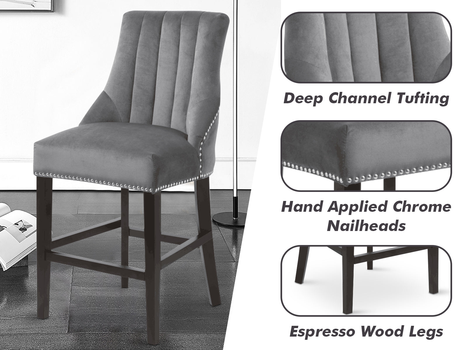 Bar Stools Dining chair grey