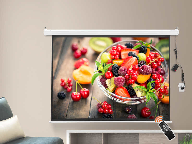 Projector Screen 100'' Wireless Remote Electric Hd