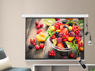 100 Inches Electric Motorized Projector Screen with Wireless Remote