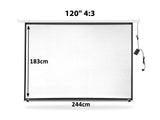 120 Inches Electric Motorized Projector Screen With Wireless Remote