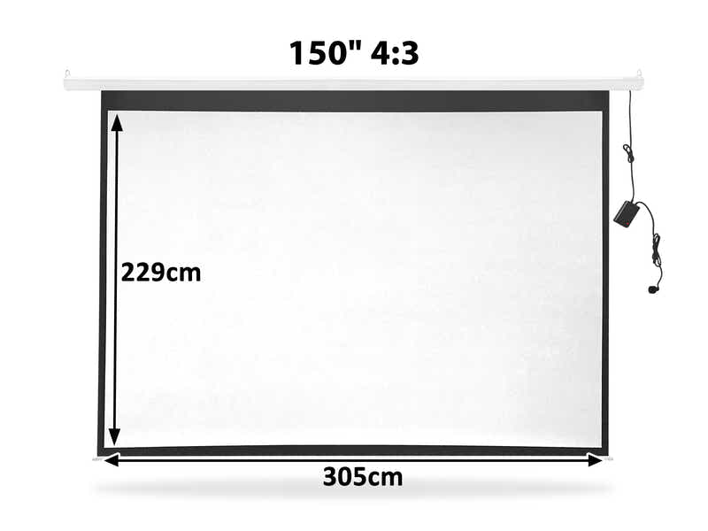 Projector Screen 150" Electric Motorised Cinema Hd