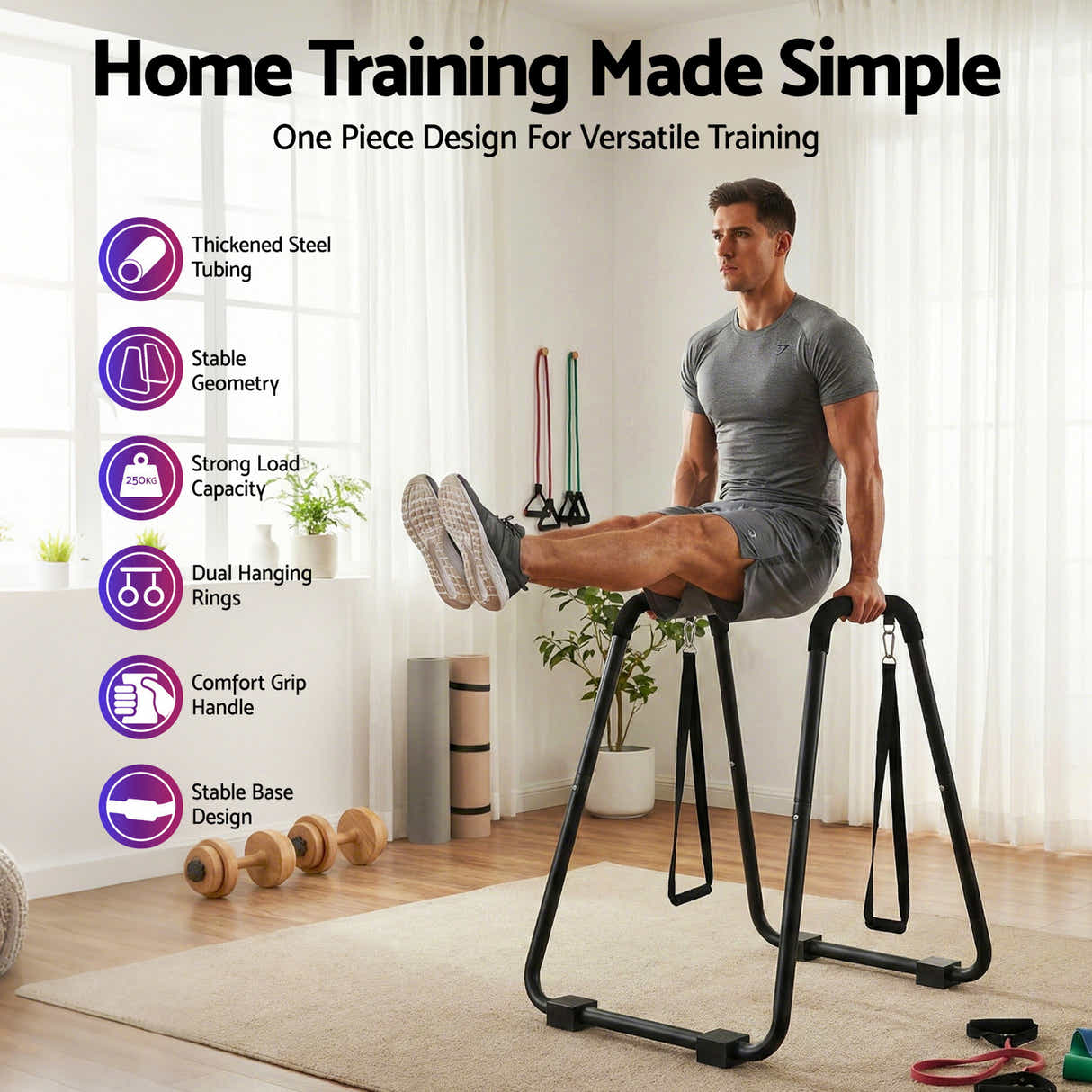 DS NA Everfit Dip Station Parallel Bars Heavy Duty Home Gym Stand Calisthenics