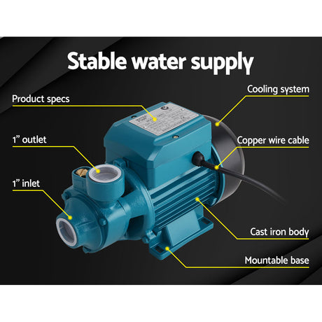 DS NA Giantz Peripheral Water Pump Car Wash Electric Irrigation QB60