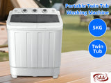 Portable Twin Tub Washing Machine 5KG