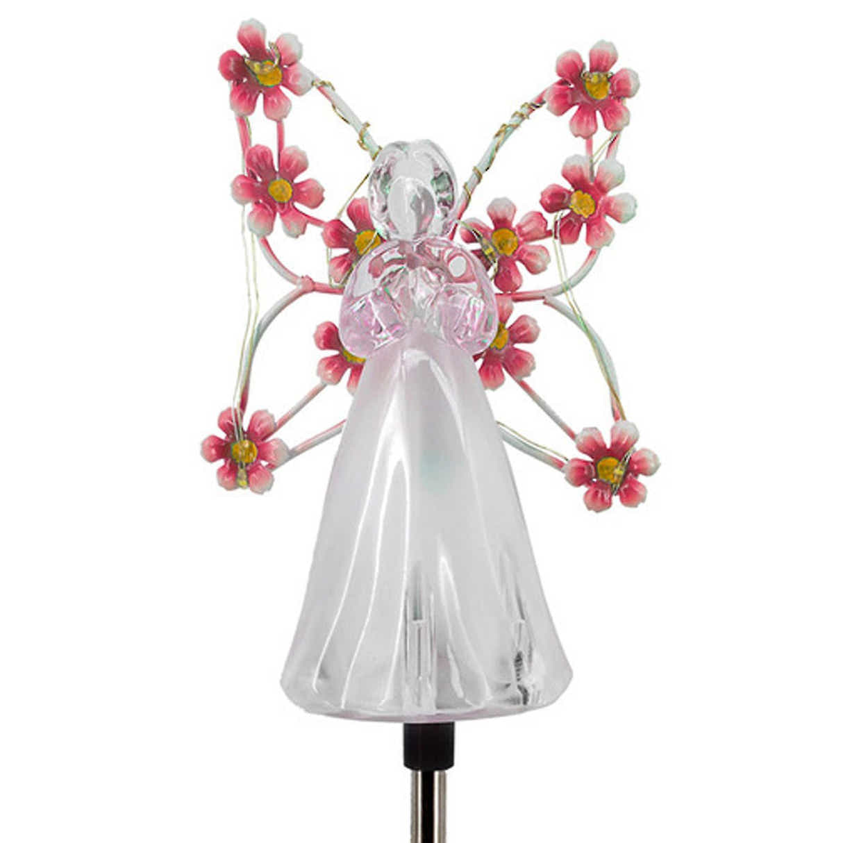 DS BS Solar Angel Garden Stake Lights-Pink