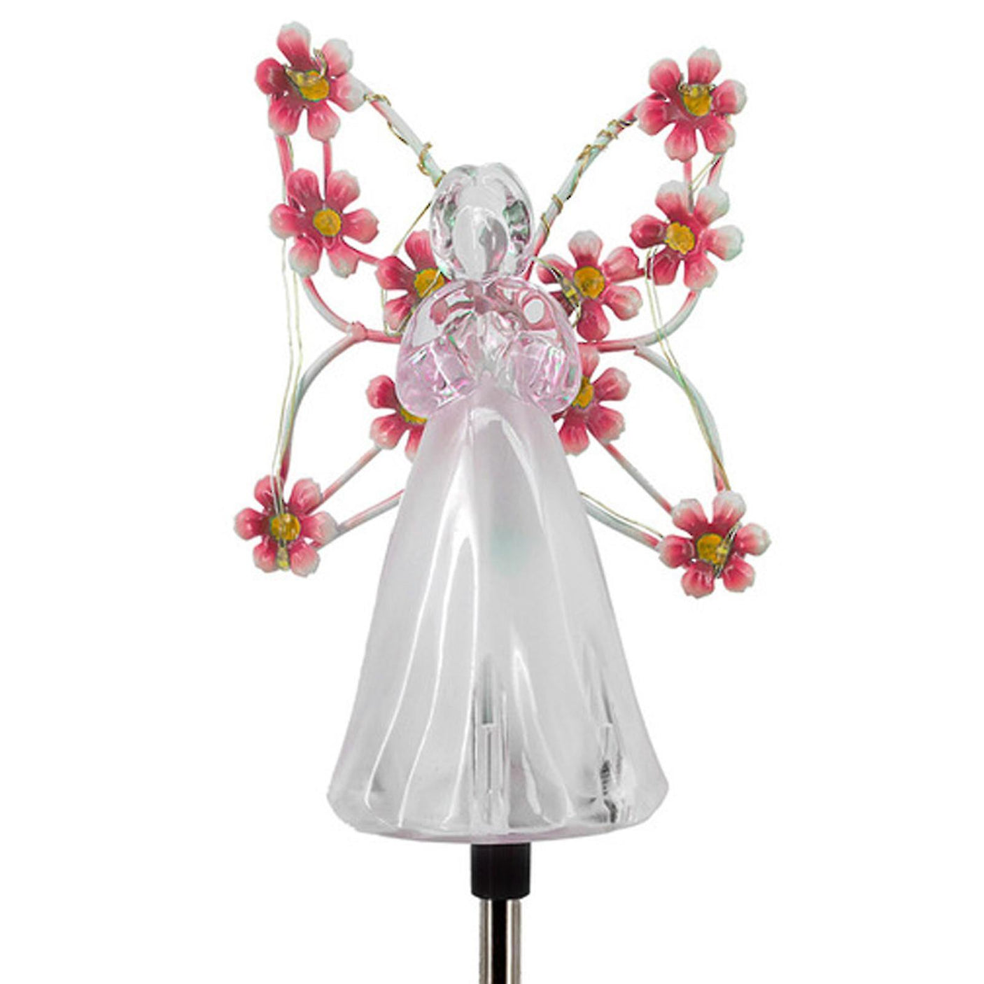 DS BS Solar Angel Garden Stake Lights-Pink