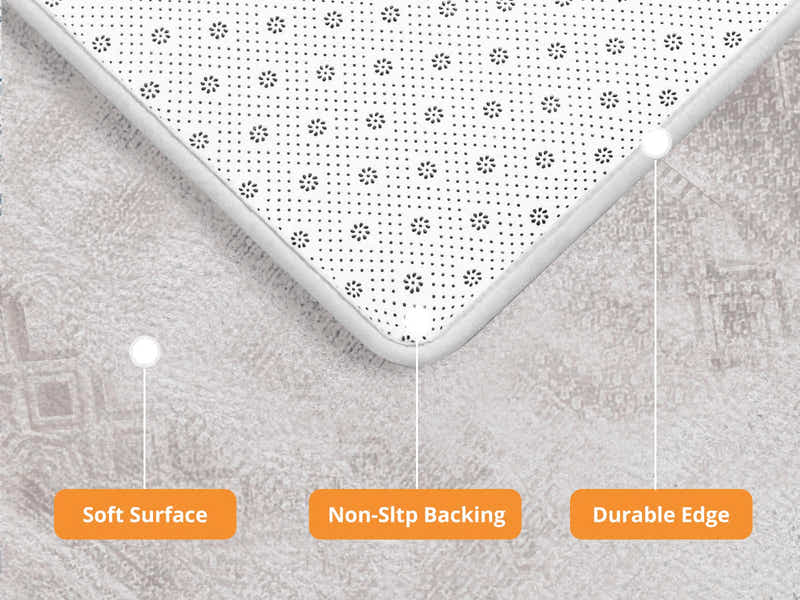 Printed Rug 200x300 Vintage Brown