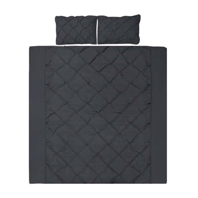 DS NA Giselle Bedding Quilt Cover Set Diamond Black Super King
