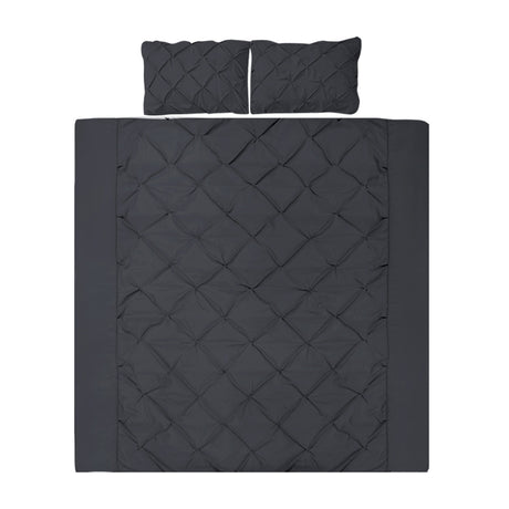 DS NA Giselle Bedding Quilt Cover Set Diamond Black Super King